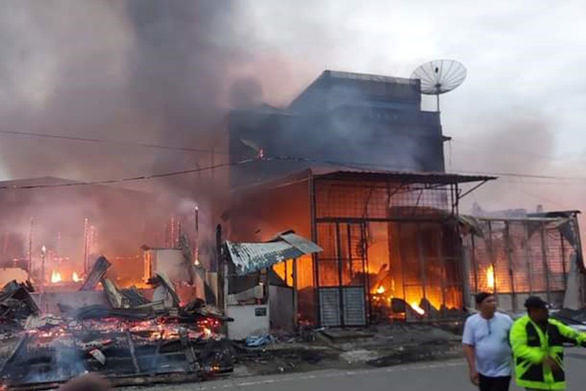 Sebanyak 55 rumah dan toko di Simeulue hangus terbakar