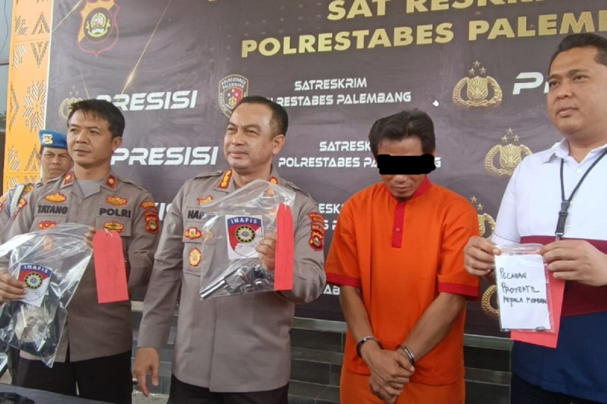 Polrestabes Palembang tangkap tersangka pelaku penembakan