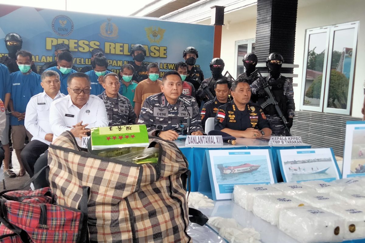 Lantamal XIII Tarakan gagalkan penyelundupan 15,3 kilogram sabu