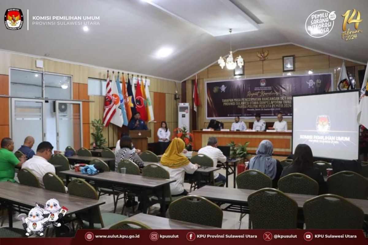 KPU Sulut pastikan proses DCT legislatif sesuai standar