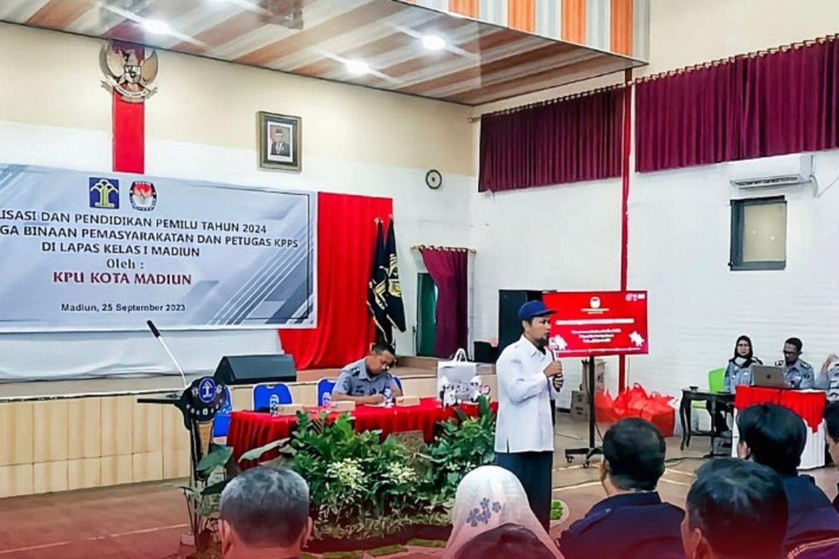 KPU Kota Madiun gelar sosialisasi pemilih Pemilu 2024 di Lapas