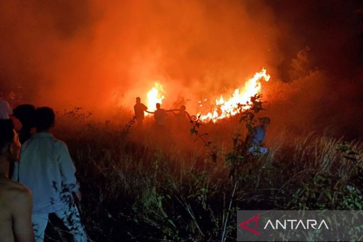 Damkar Lampung Selatan padamkan kebakaran lahan tol di KM 85
