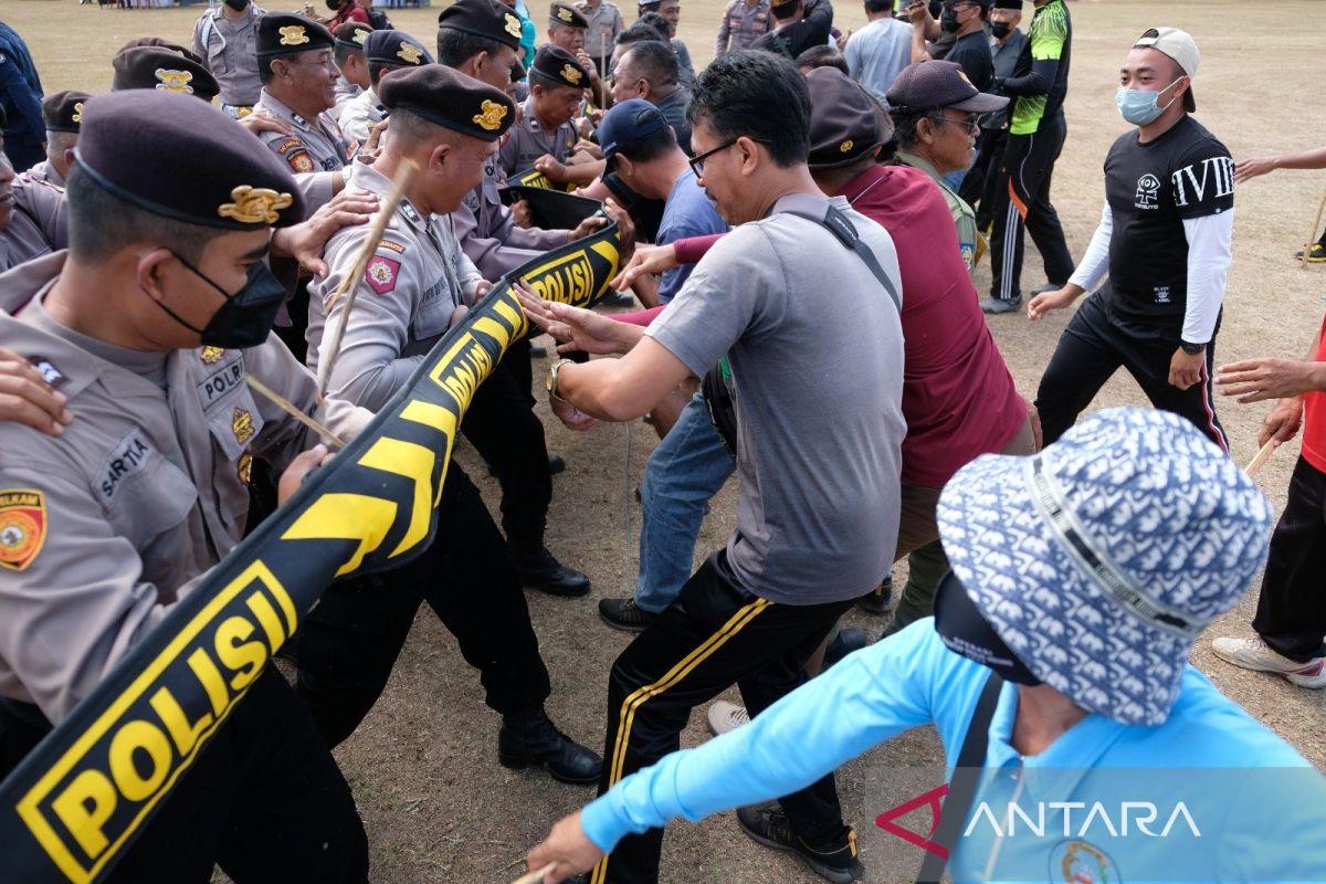 Polres Tabanan lakukan simulasi pengamanan kota jelang Pemilu serentak 2024