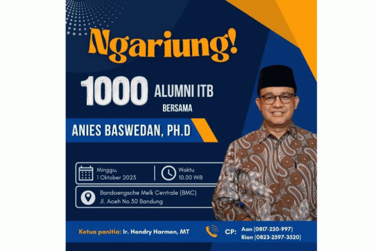 Anies akan hadir di Bandung sambut gagasan Alumni ITB untuk perubahan