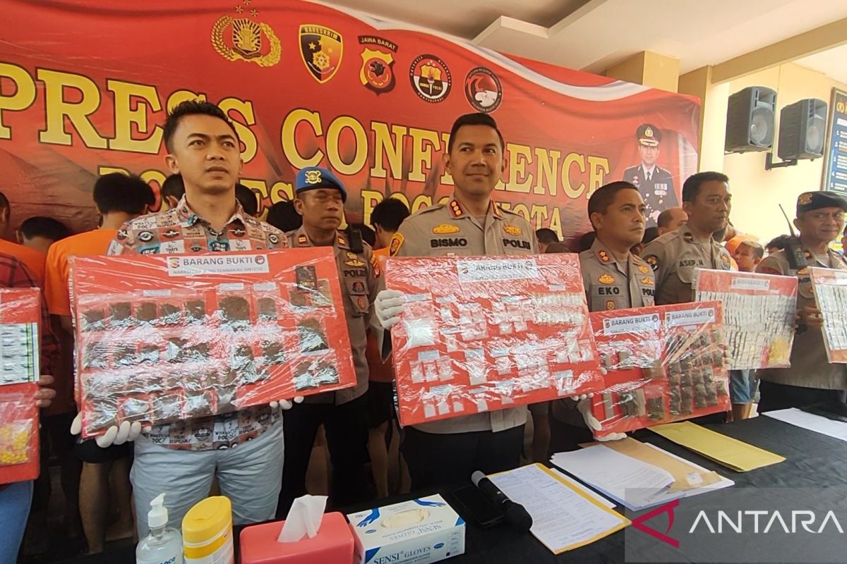 Polresta Bogor Kota tangkap 34 pengguna dan pemilik narkotika dalam satu bulan