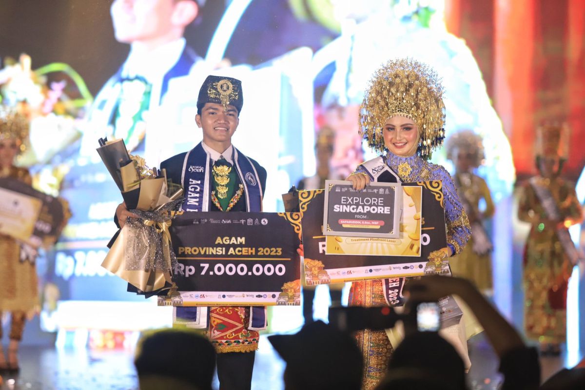 Vima dan Raisya dinobatkan sebagai Agam Inong Aceh 2023