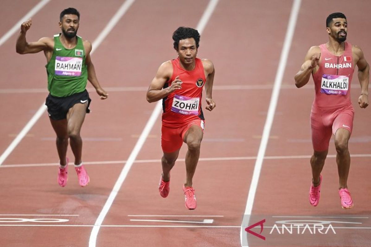 Zohri lolos ke final lari 100 meter Asian Games Hangzhou