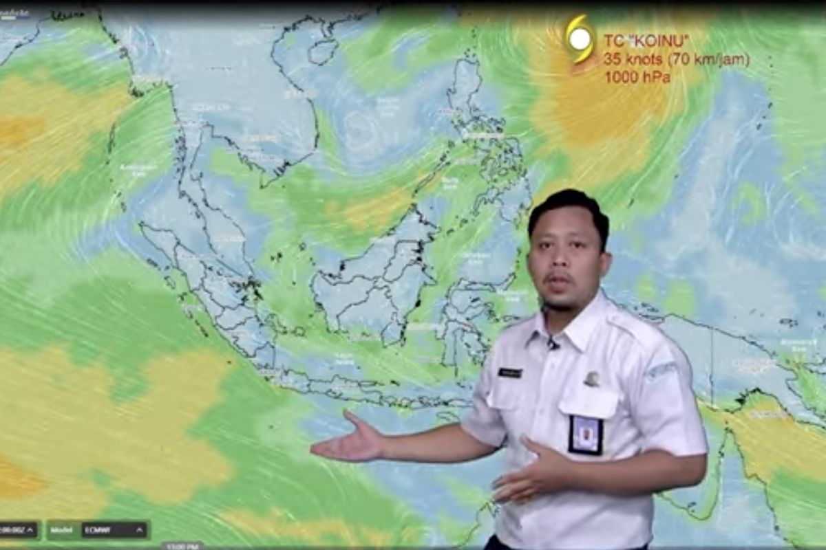 Siklon tropis Koinu berpotensi picu hujan dan gelombang tinggi