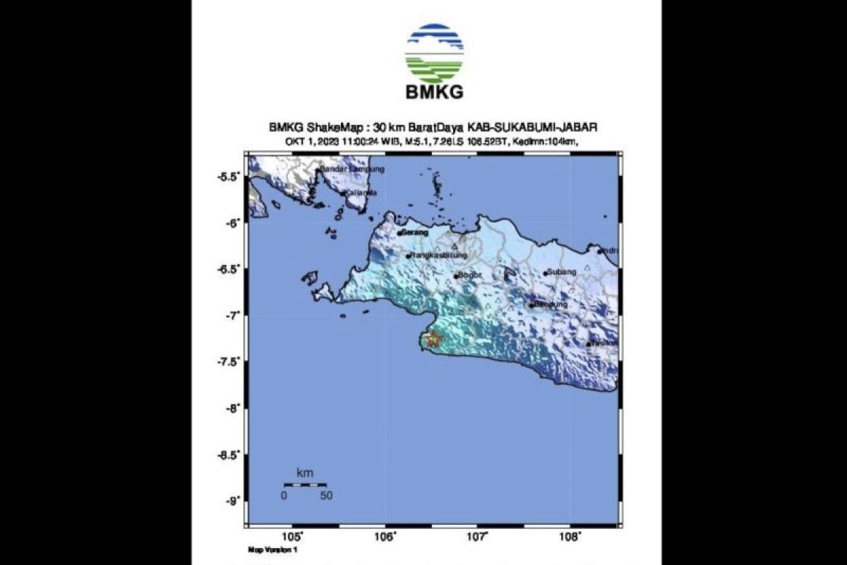 BMKG : Deformasi lempeng Indo-Australia picu gempa magnitudo 5,4 di Jabar-Banten