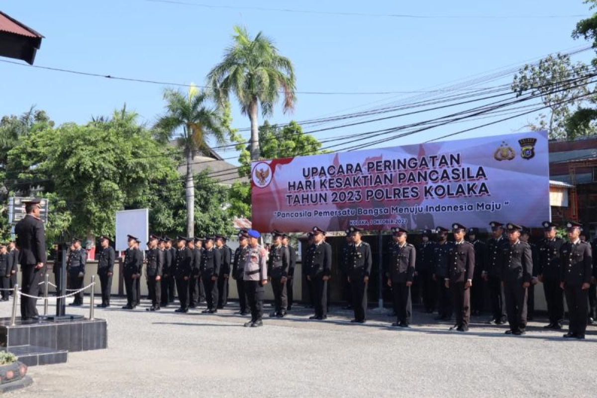 Kapolres Kolaka meminta jajaran menjunjung tinggi nilai-nilai Pancasila