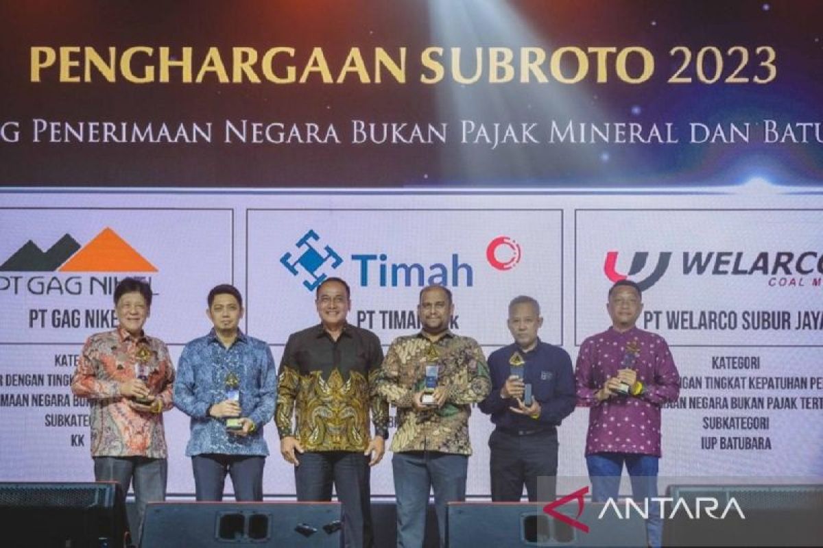 PT Timah Tbk dapat penghargaan Subroto 2023 dari Kementerian ESDM