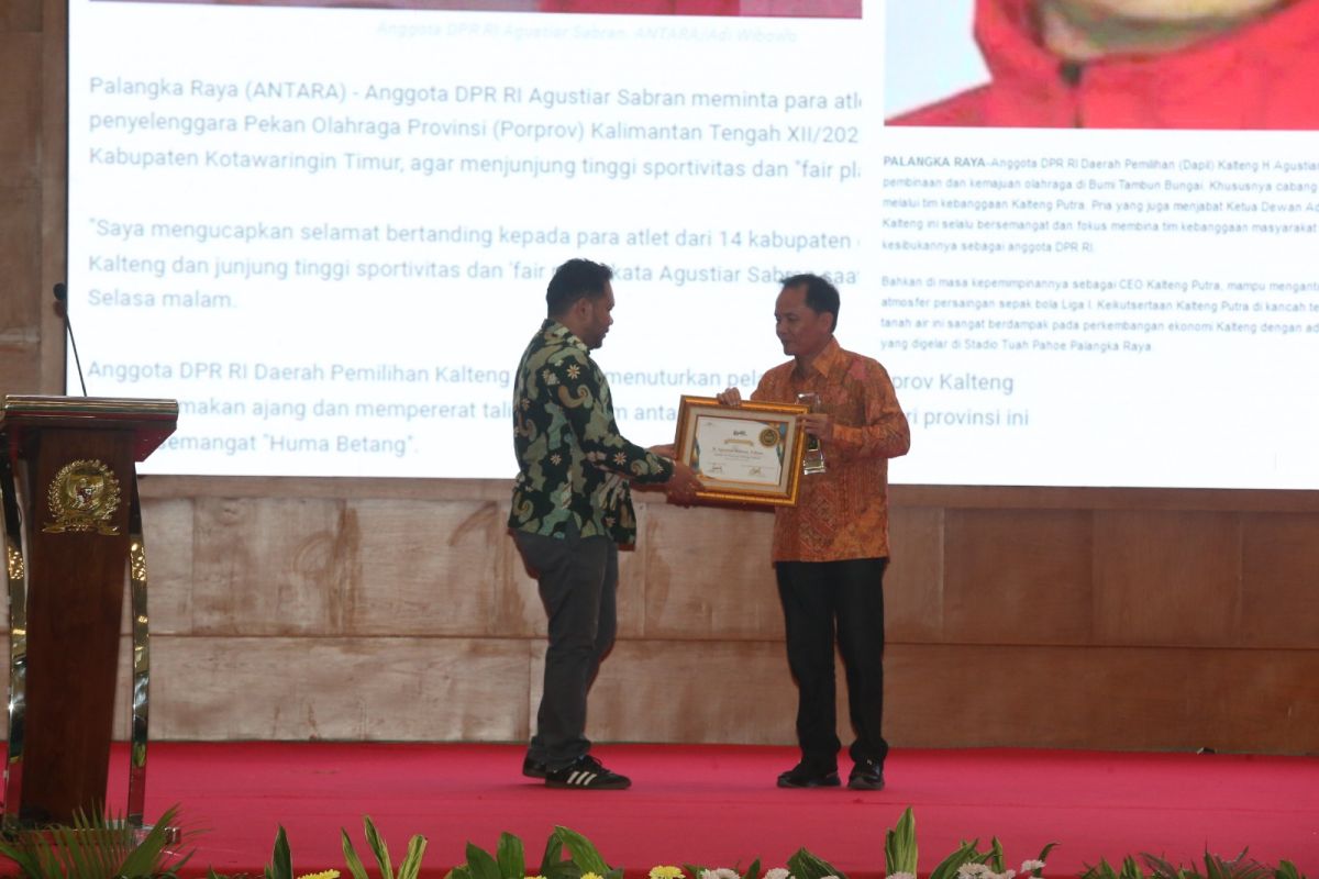 Agustiar Sabran raih penghargaan di ajang KWP Awards 2023