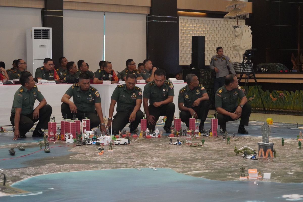 Pangdam IX/Udayana pimpin Tactical Floor Game pengamanan KTT AIS