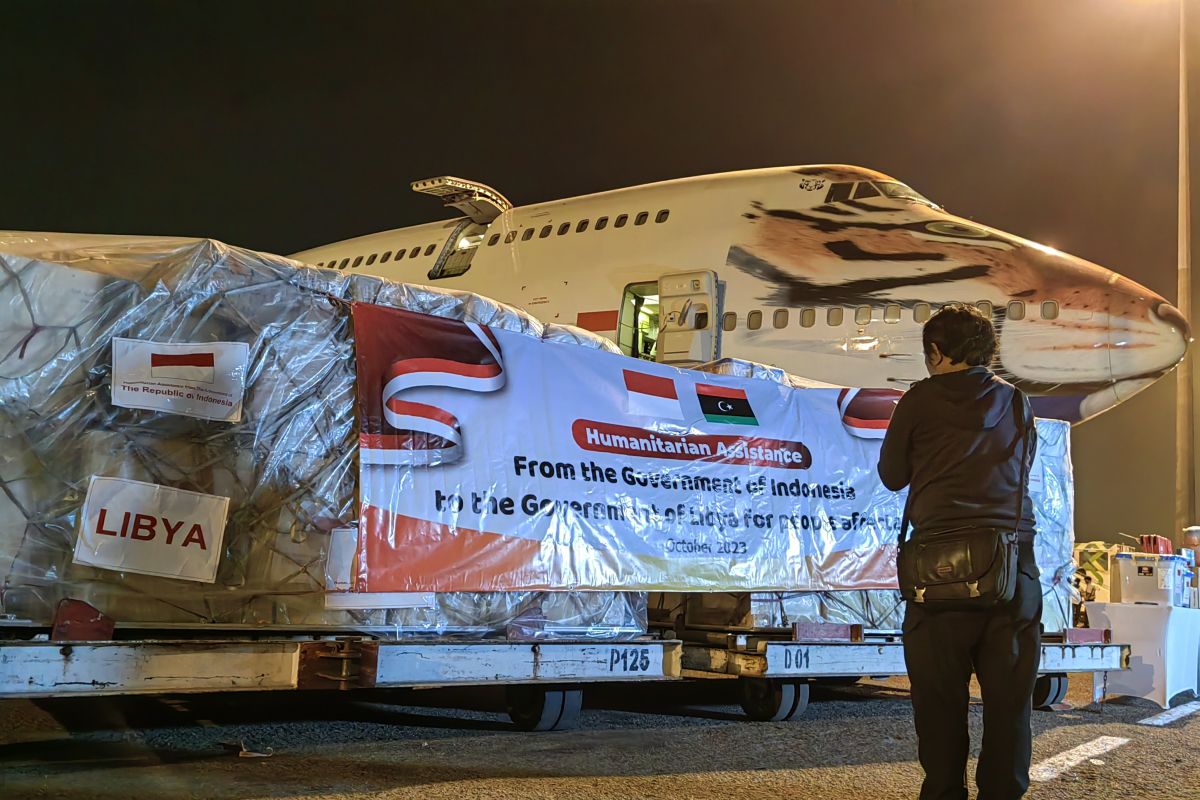 Indonesia sends 46 tons of humanitarian assistance to Libya