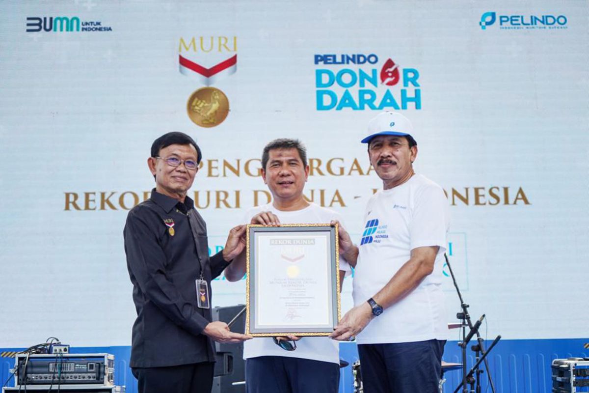 HUT ke-2 Pelindo diwarnai Rekor MURI catat donor terbanyak