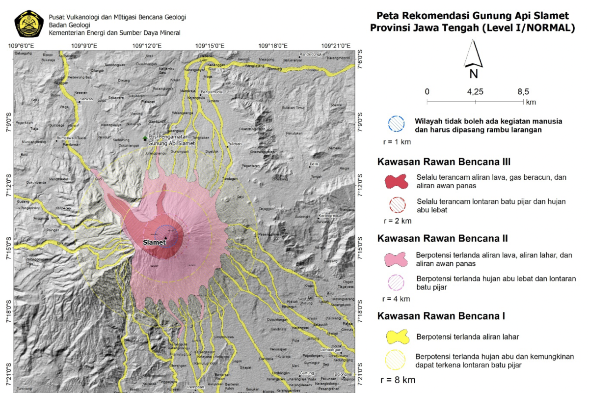 PVMBG rekam peningkatan aktivitas vulkanik Gunung Slamet Jateng