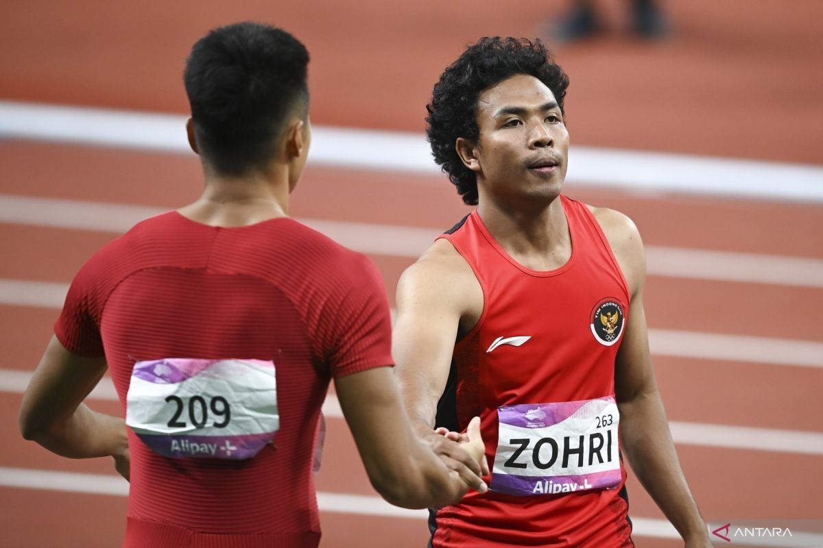 Tim Indonesia berhasil melaju ke final lari estafet 4x100 meter putra