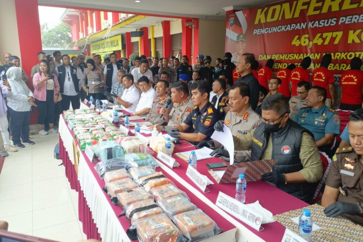 Polisi gagalkan sebanyak 46 kg peredaran sabu selama September di Batam