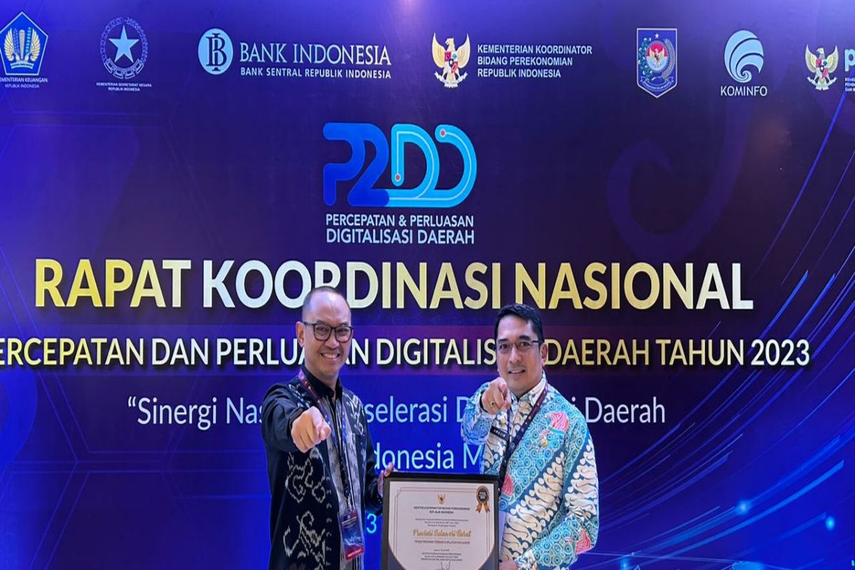 Sulbar meraih penghargaan percepatan dan perluasan digitalisasi daerah