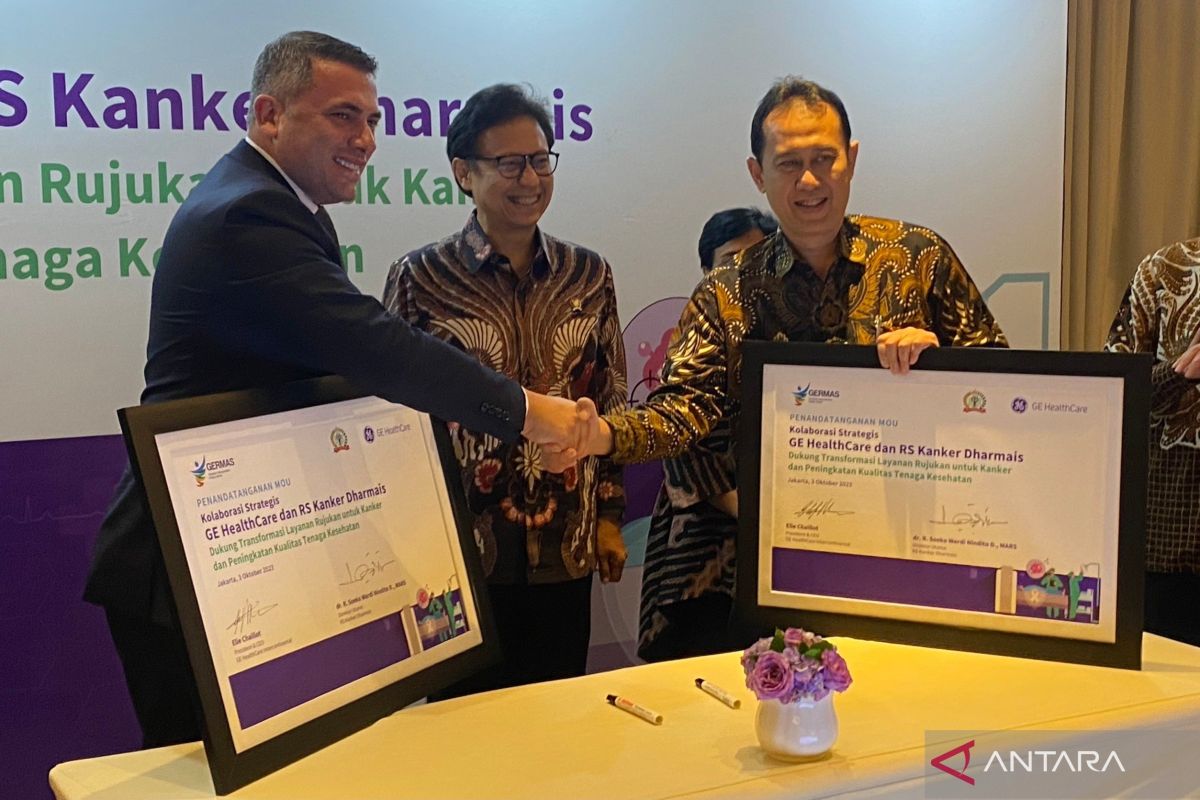 RS Dharmais-GE Healthcare teken MOU atasi kanker di Indonesia