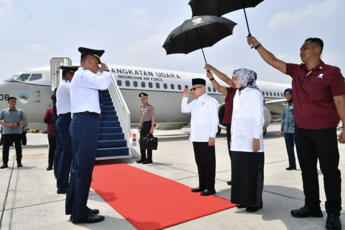 Vice President Amin heads to Central Sulawesi for working visit