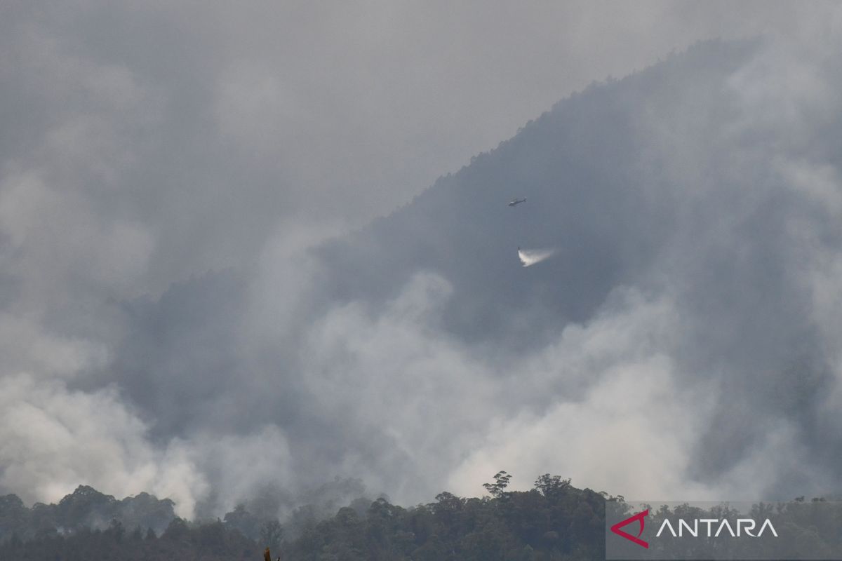 Pemadaman Gunung Lawu Dengan Water Bombing - ANTARA News Jawa Timur