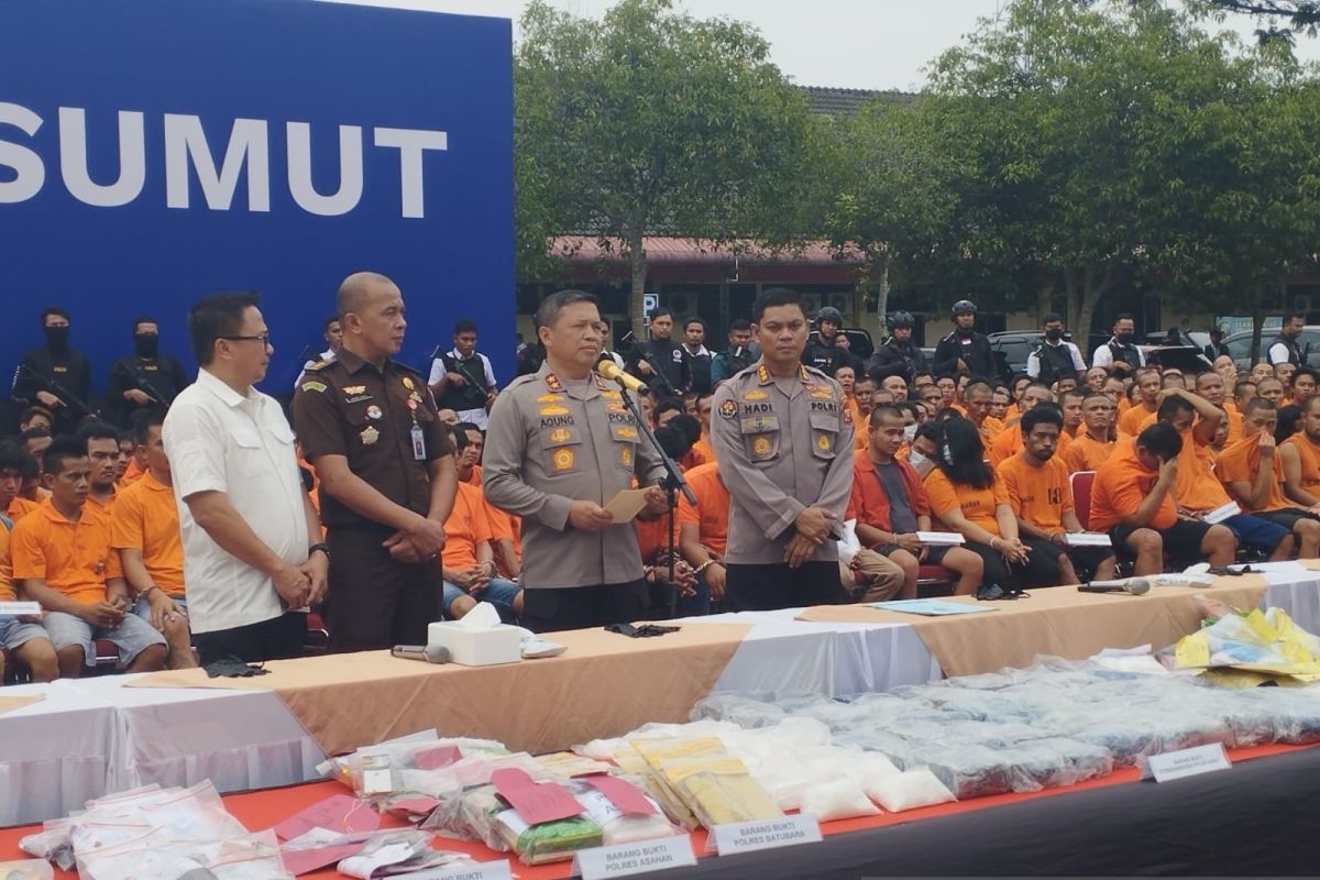 Polda Sumut berhasil ungkap peredaran 45 kg sabu jaringan Medan-Aceh