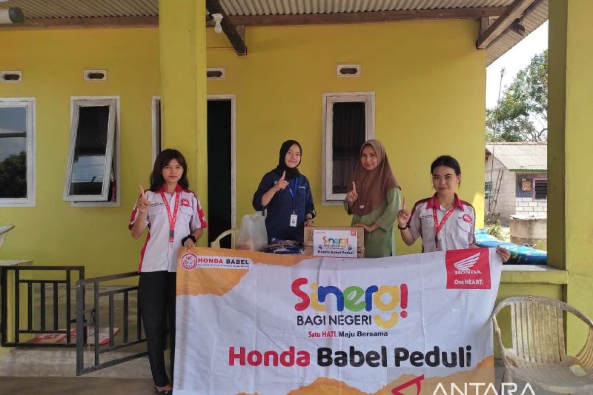 Honda Babel bantu korban angin puting beliung di Desa Sempan