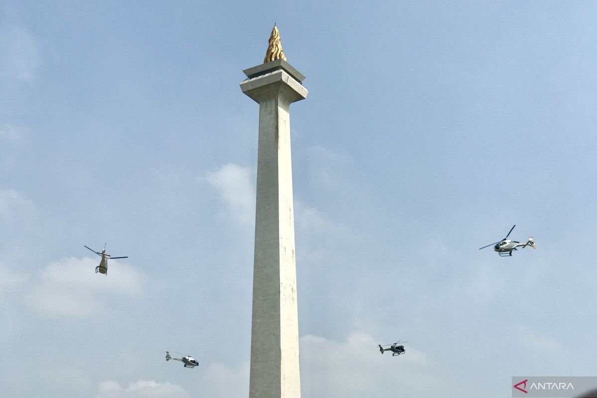 HUT ke-78 TNI di Monumen Nasional Jakarta jadi ajang unjuk kekuatan pasukan dan alutsista