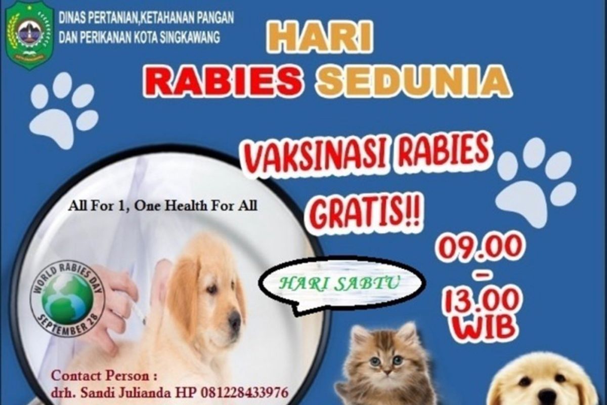 DPKPP Kota Singkawang gelar layanan vaksinasi rabies