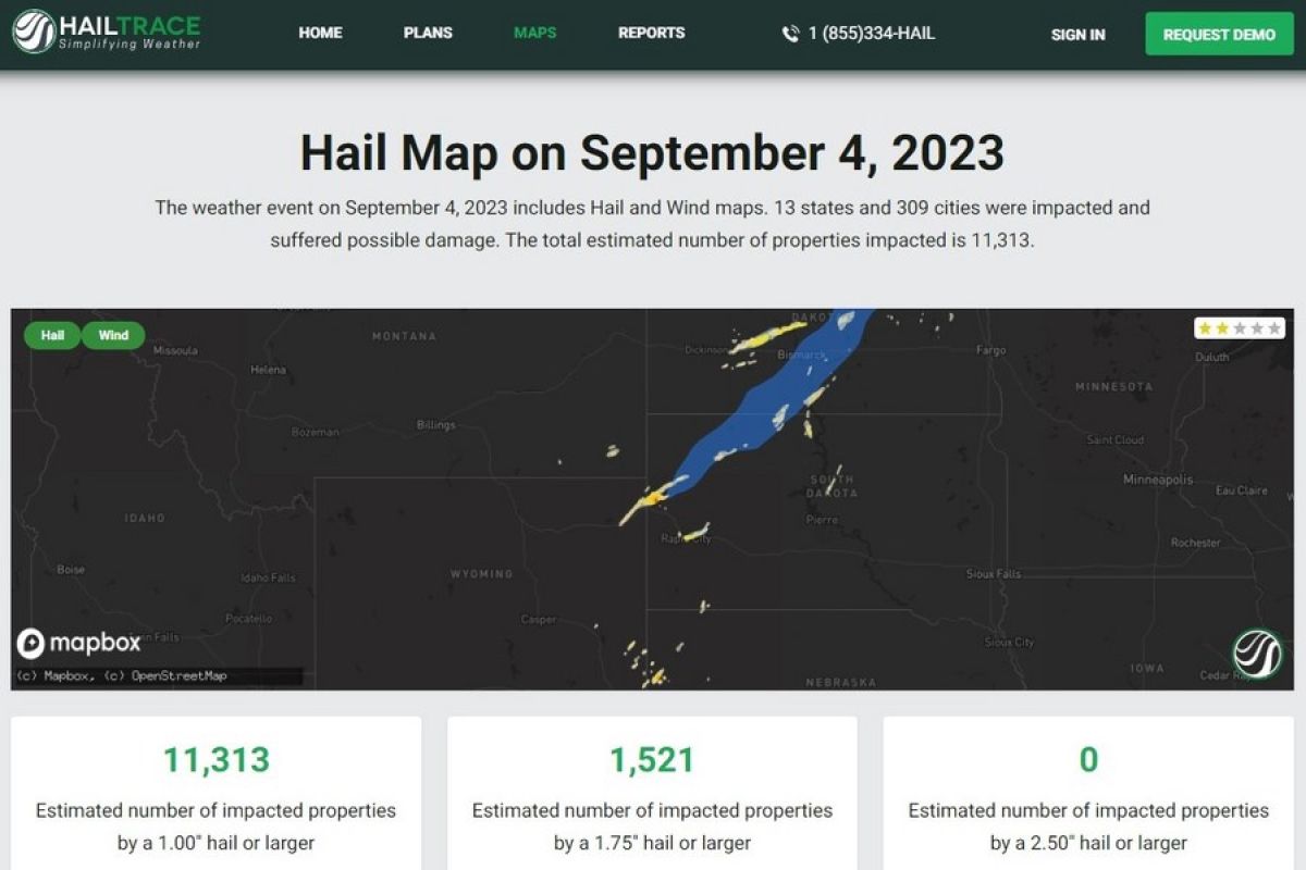 NWS: September 2023 catatkan rekor hujan es tertinggi di AS