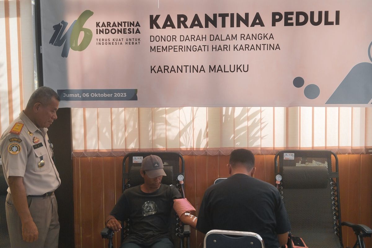 Jelang HUT ke-146, UPT Badan Karantina Indonesia gelar aksi donor darah di Maluku