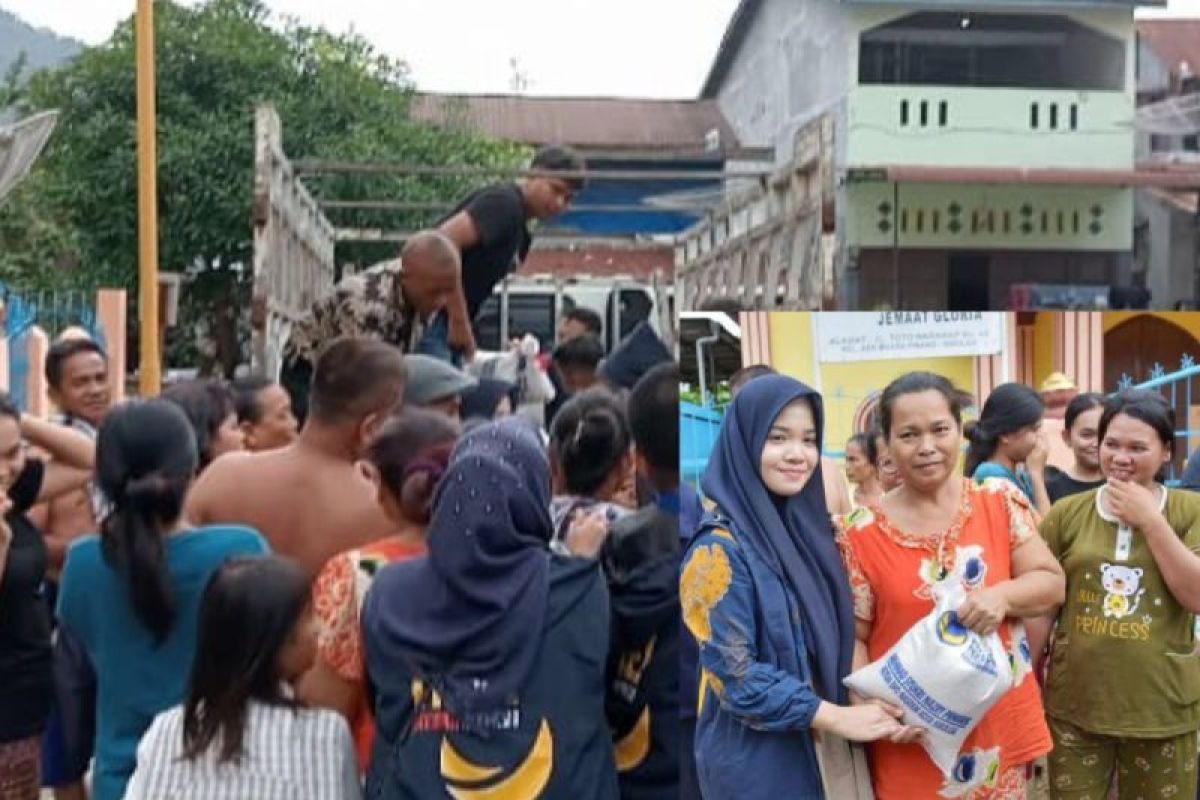 DPD Nasdem Sibolga bagi 450 karung beras di Aek Muara Pinang
