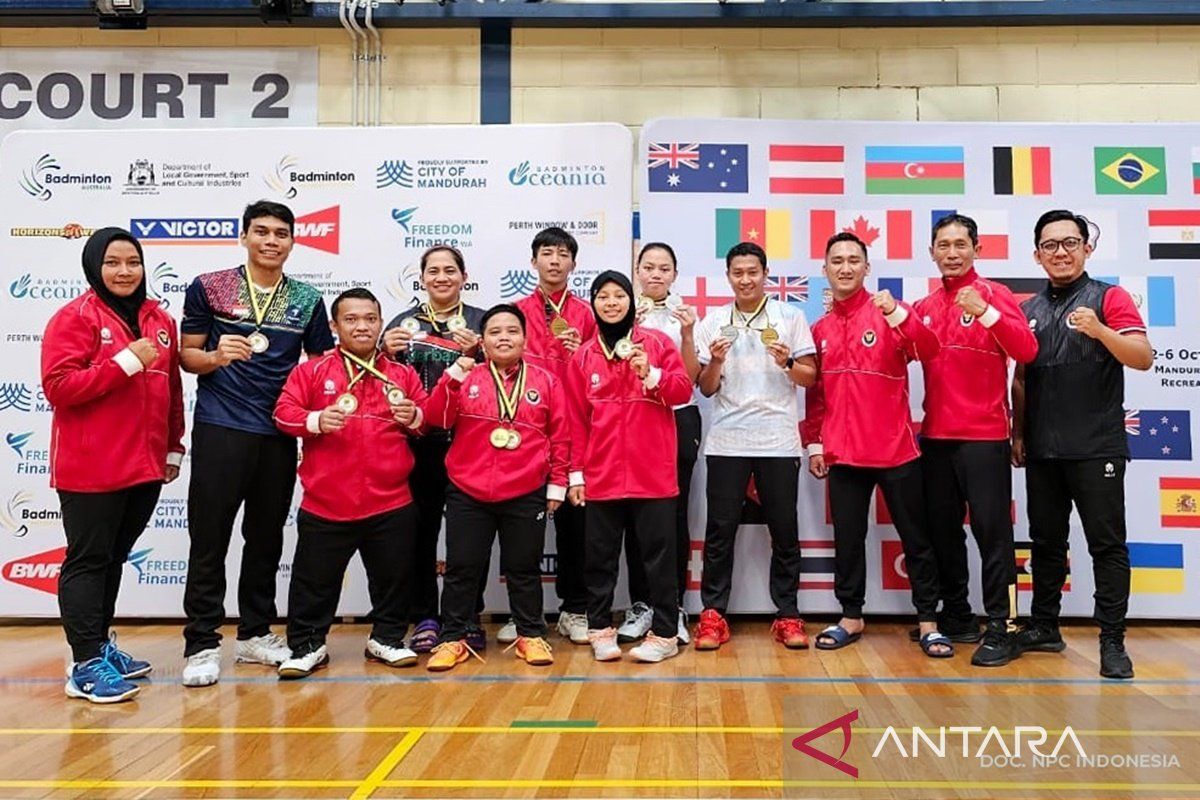 Tim para-bulu tangkis Indonesia berhasil raih enam gelar di Australia