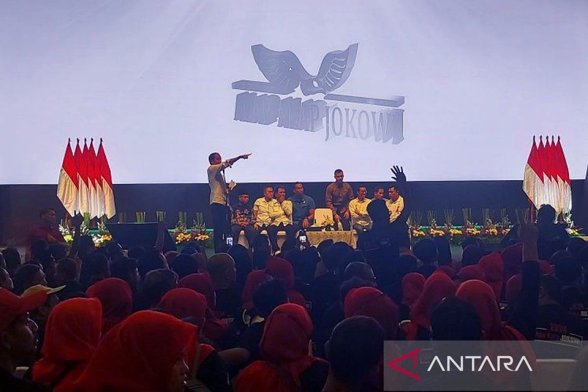 Jokowi tak sapa Kaesang dalam pidato konsolidasi relawan di Bogor