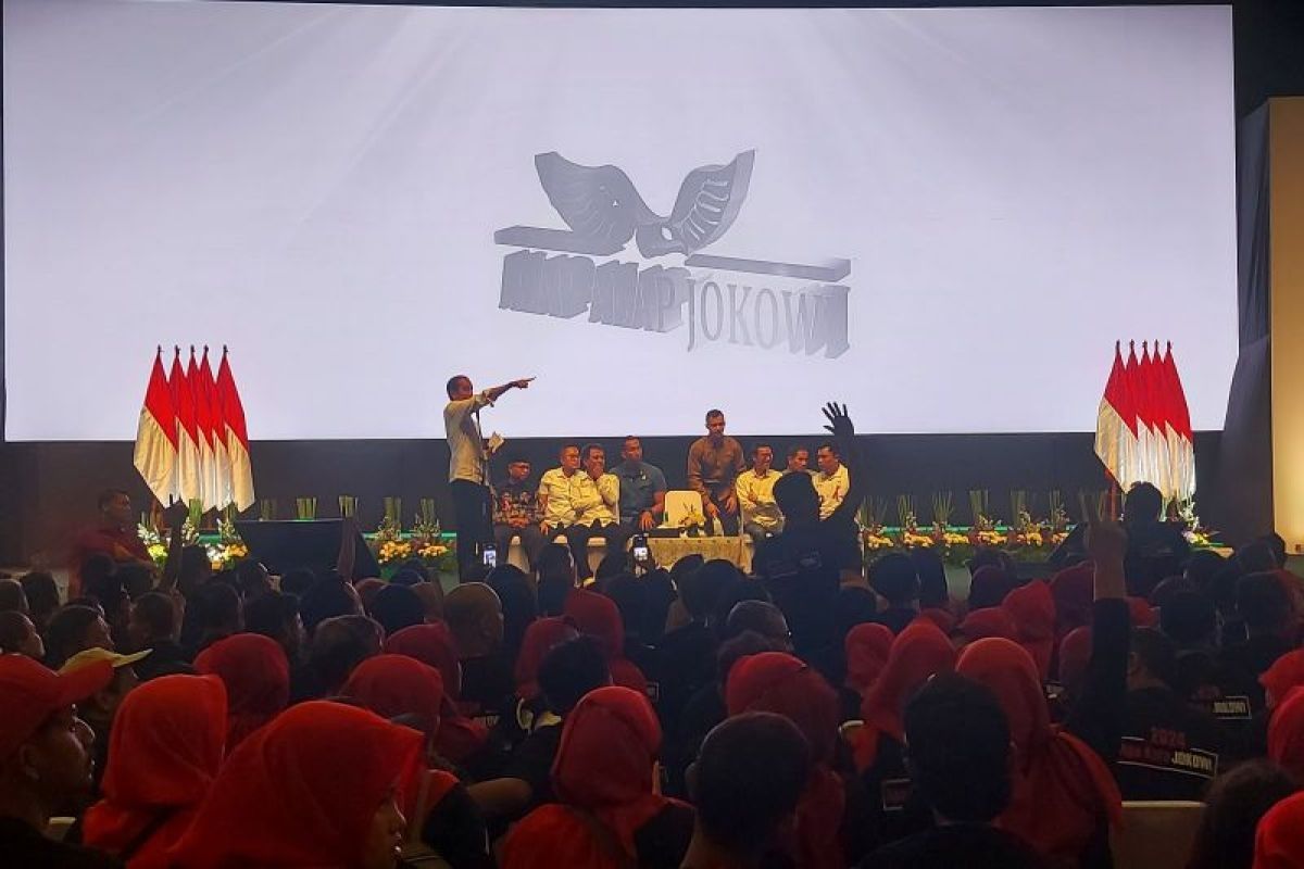 Jokowi tak sapa Kaesang dalam  pidato konsolidasi relawan di Bogor