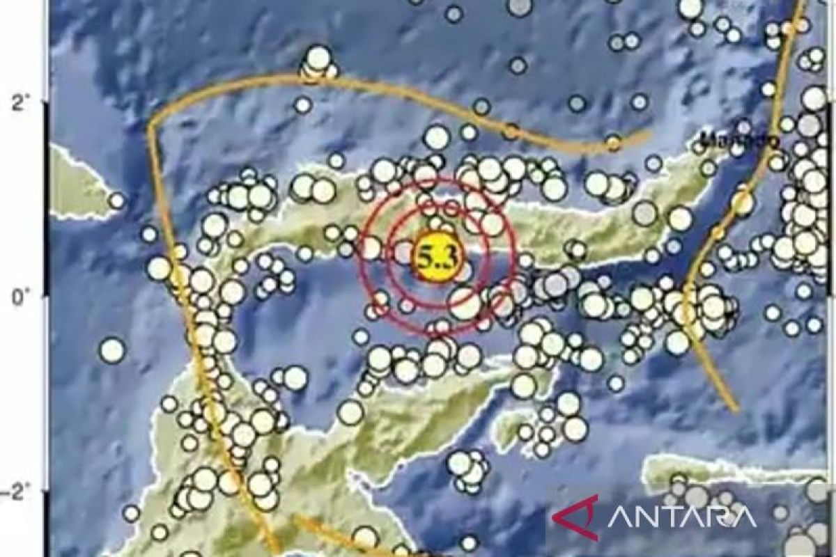 Gempa magnitudo 5,3 guncang Gorontalo