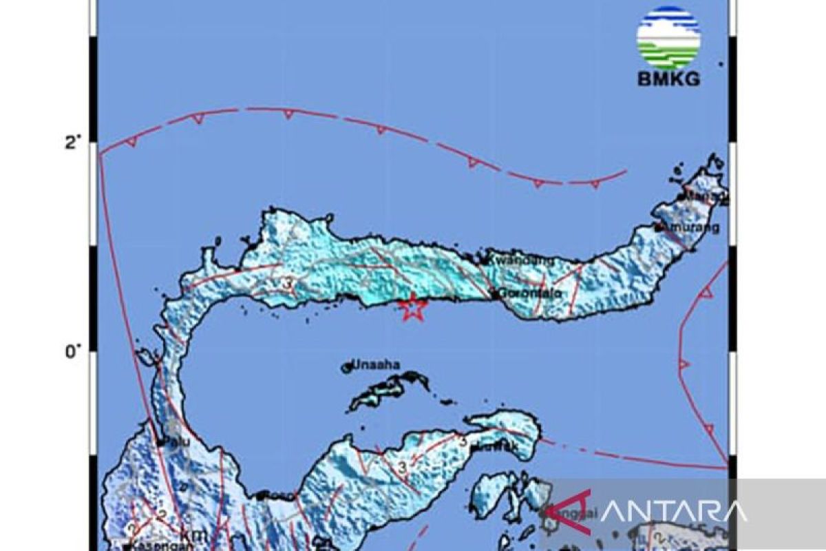 Gempa M 5,6 Gorontalo terasa di sejumlah daerah