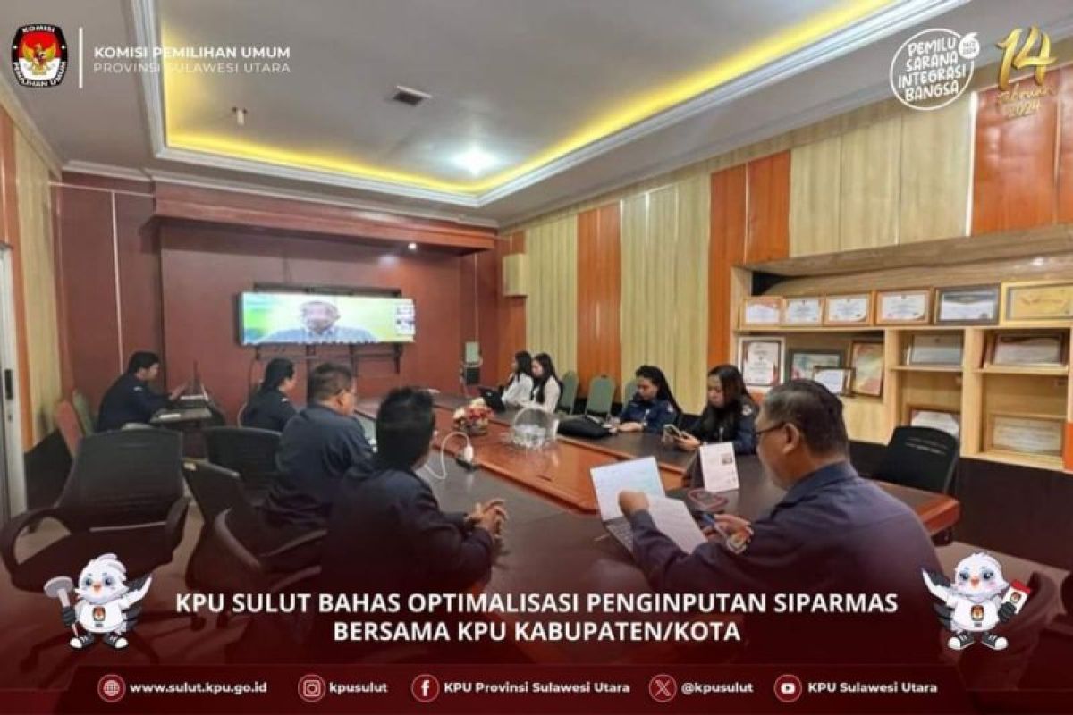 KPU Sulawesi Utara optimalisasi penginputan aplikasi 'Siparmas'