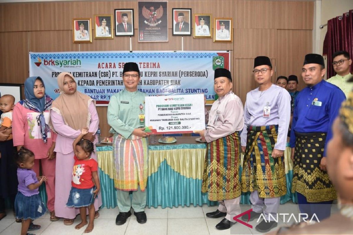 BRK Syariah salurkan bantuan bahan makanan tambahan untuk balita di Kabupaten Siak