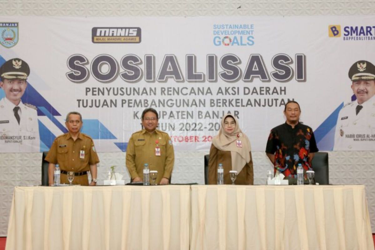 Pemkab Banjar sosialisasikan penyusunan rencana aksi daerah tujuan pembangunan berkelanjutan 2022-2026