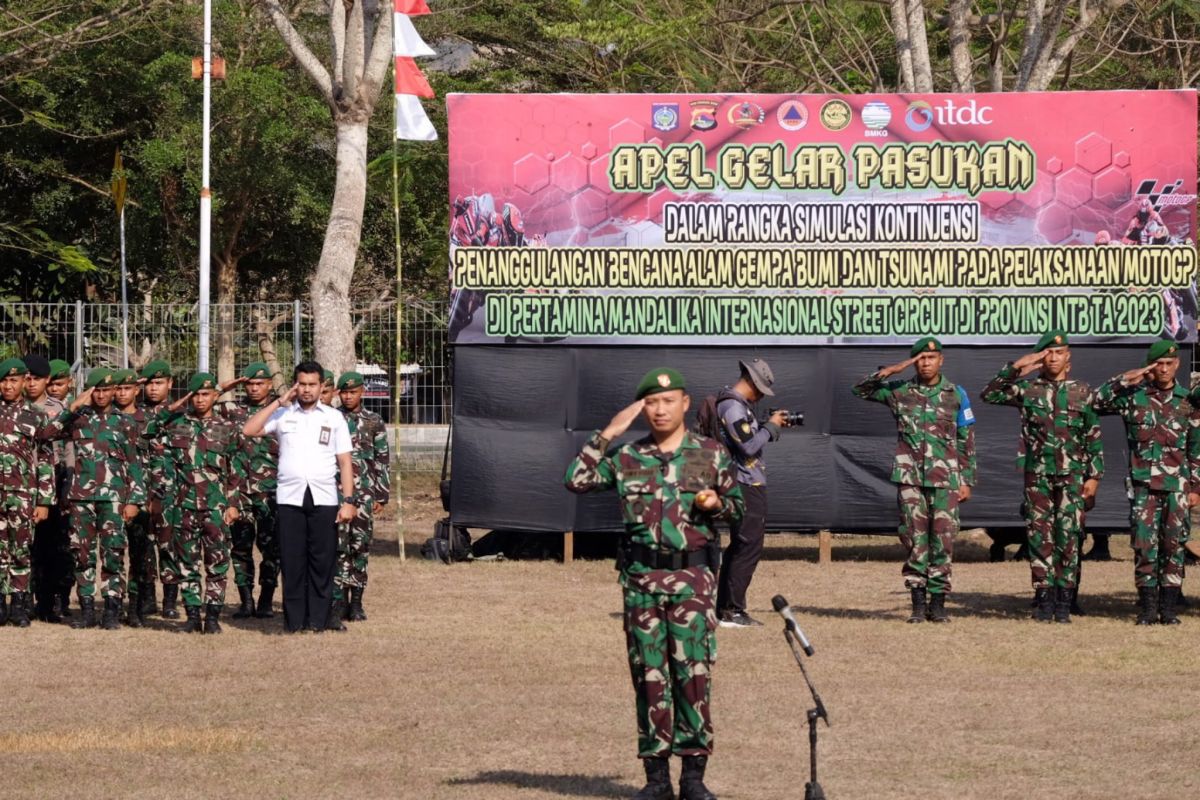 TNI menggelar simulasi kontigensi MotoGP Mandalika 2023