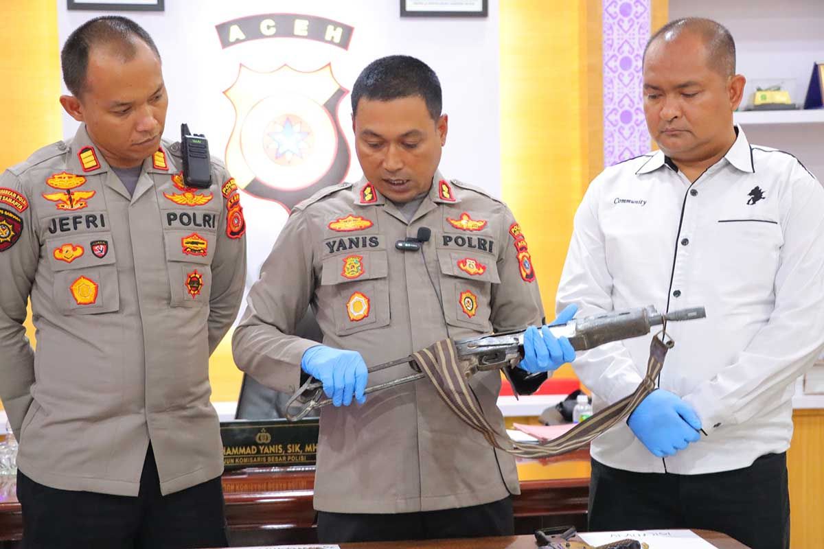 Polisi amankan dua senjata api peninggalan konflik di Aceh Tamiang