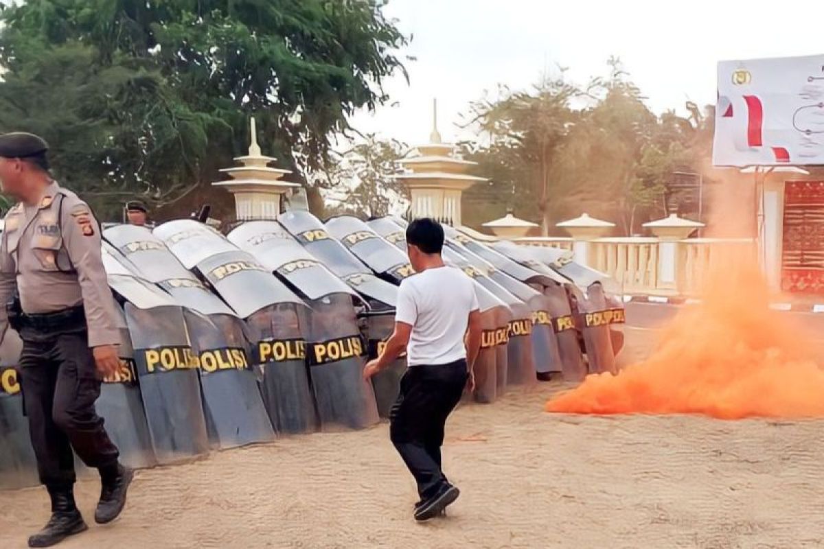 Polres OKU gelar Sispamkota antisipasi konflik jelang Pemilu 2024