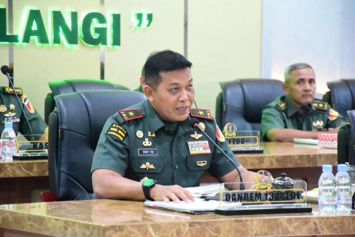 Korem 132/Tadulako siap membantu pemda menanggulangi bencana alam