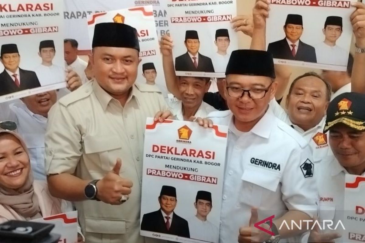 Gerindra Bogor mendeklarasi dukung Gibran dampingi Prabowo di Pilpres