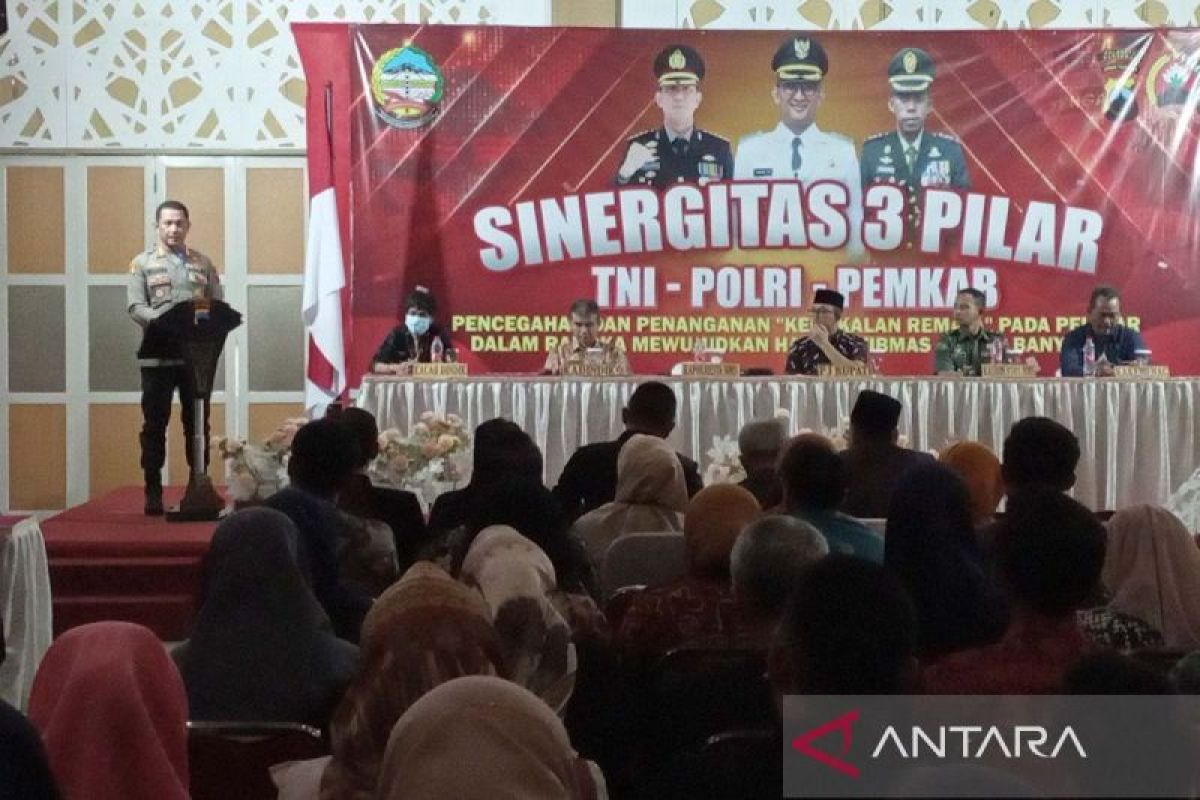 Pemkab Banyumas sinergi dengan TNI/Polri antisipasi kenakalan  remaja