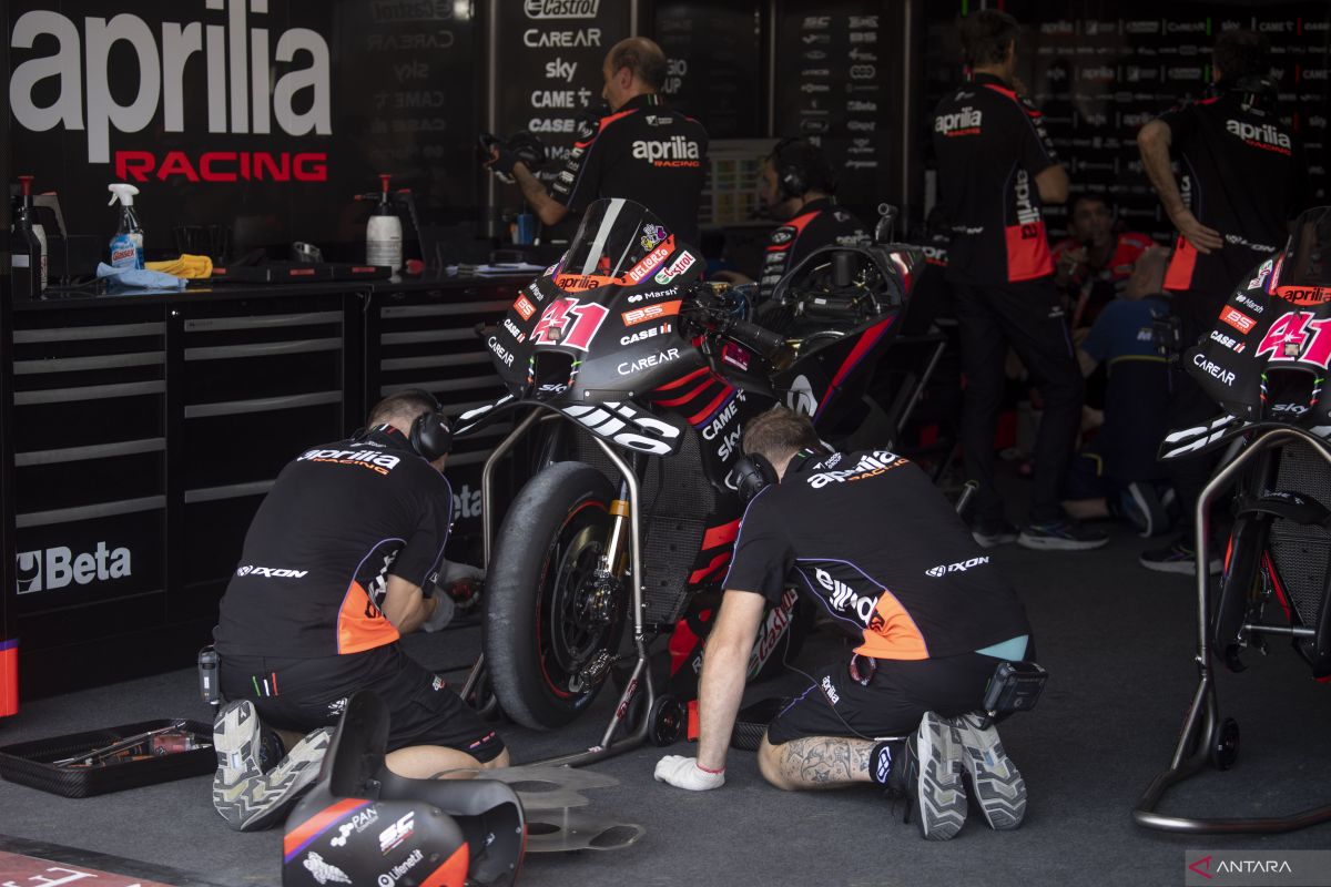Hasil sesi latihan MotoGP Mandalika: Duet pembalap Aprilia kuasai sesi latihan