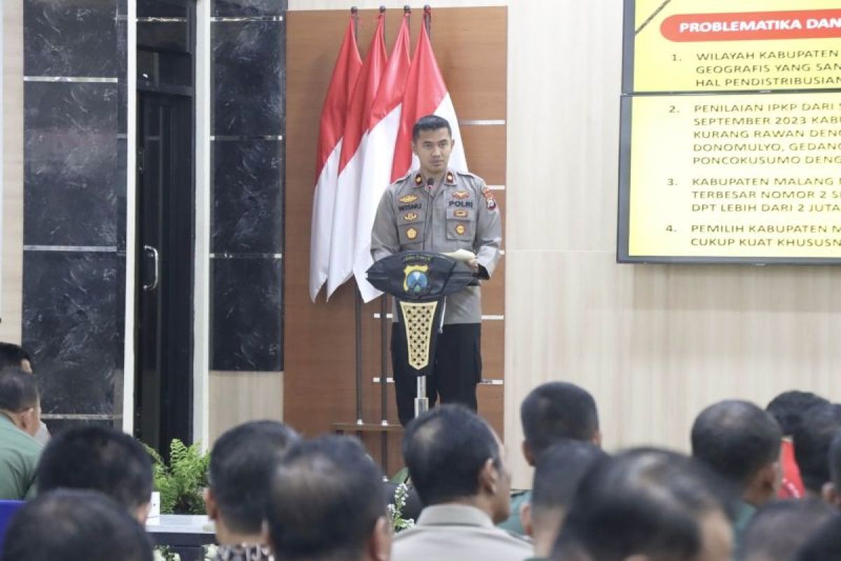 Polres Malang siapkan langkah pengamanan tahapan Pemilu 2024