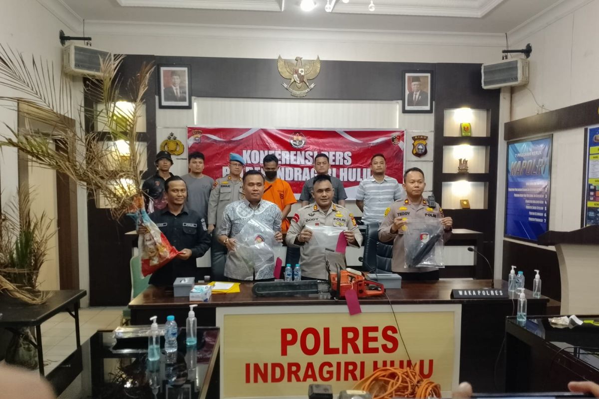 Polres Inhu tangkap pembakar lahan di Batang Gansal